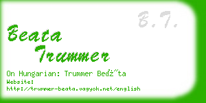 beata trummer business card